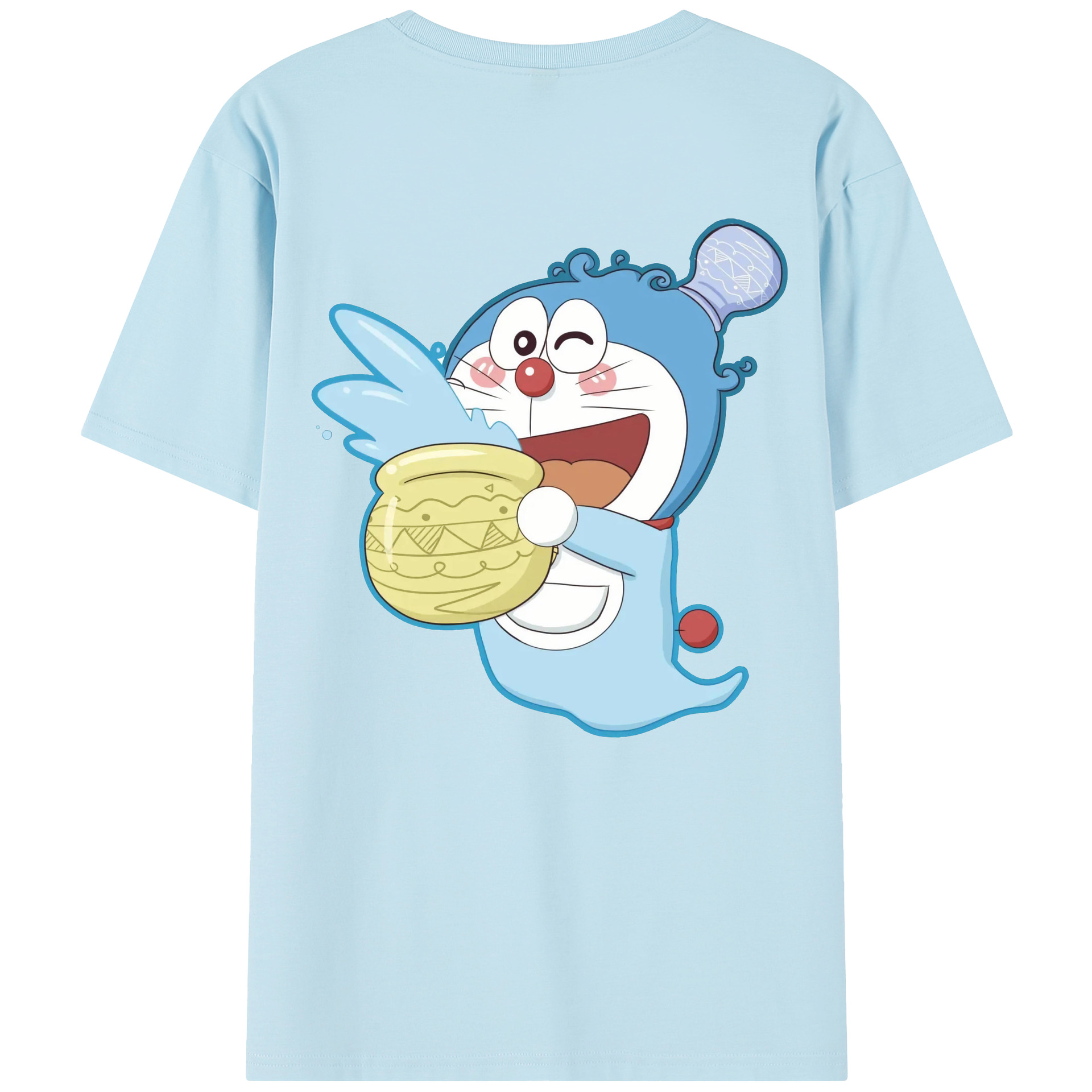 （画像用） ドラえもん Doraemon 綿100％半袖Tシャツ（背面プリント）